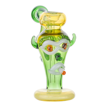 dooby dooby pothead stoner of the year Doobie Face Bubbler - 7in