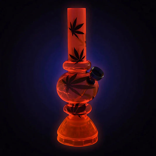 Double The Bubble Grinder Base Mini Acrylic Bong - 7in