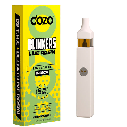 Dozo Blinkers Live Rosin D8+ D9 + CDT Vaporizer- 2500mg Zanana Glue (I)