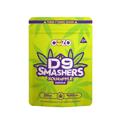 Dozo Delta 9 Smashers Gummies - 10,000mg Sour Apple (I)