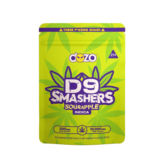 Dozo Delta 9 Smashers Gummies - 10,000mg Sour Apple (I)