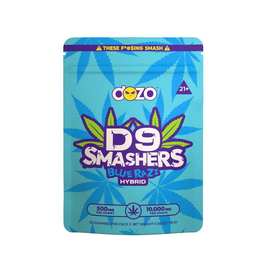 Dozo Delta 9 Smashers Gummies - 10,000mg Blue Razz (H)