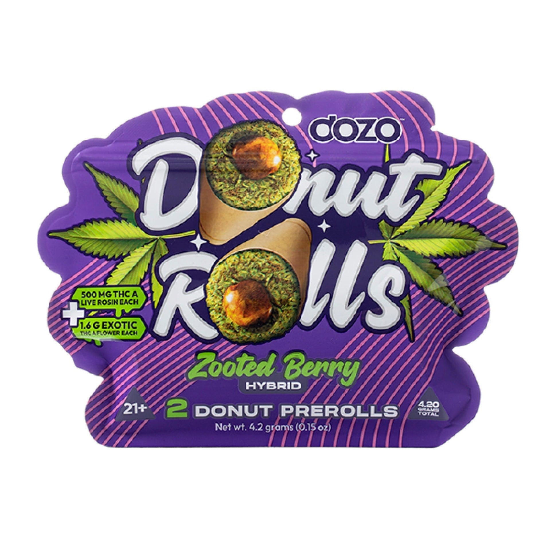 Dozo Donut THC-A Pre-rolls - 4.2g Zooted Berrry (H) / 1 Pack