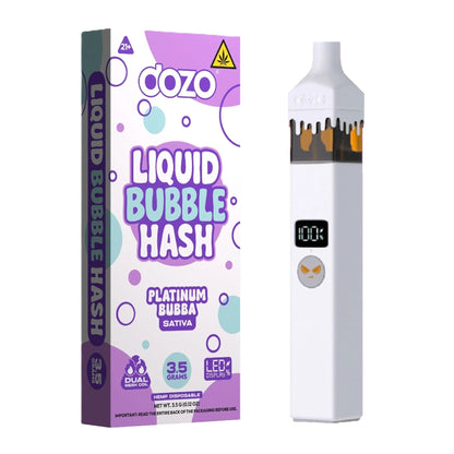Dozo THC-A + Liquid Bubble Hash Device - 3500mg Platinum Bubba (S) / 1 Pack