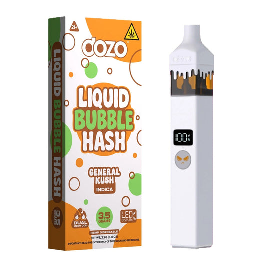 Dozo THC-A + Liquid Bubble Hash Device - 3500mg General Kush (I) / 1 Pack