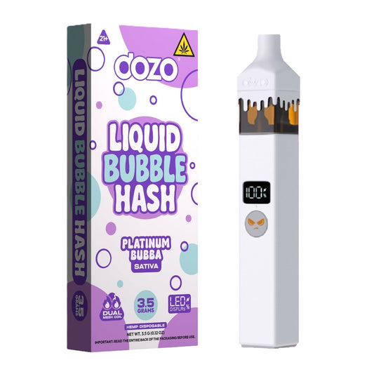 Dozo THC-A + Liquid Bubble Hash Vaporizer - 3500mg Platinum Bubba (S)