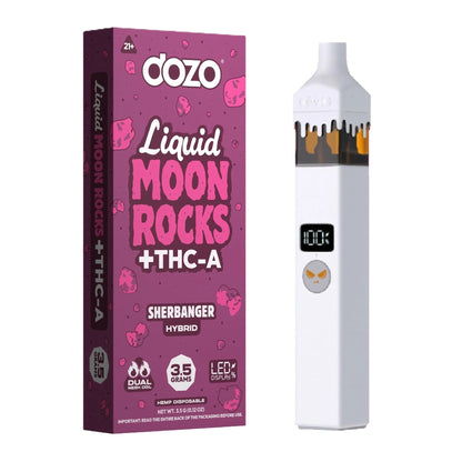 Dozo THC-A Liquid Moonrocks Device - 3500mg Sherbanger (H) / 1 Pack