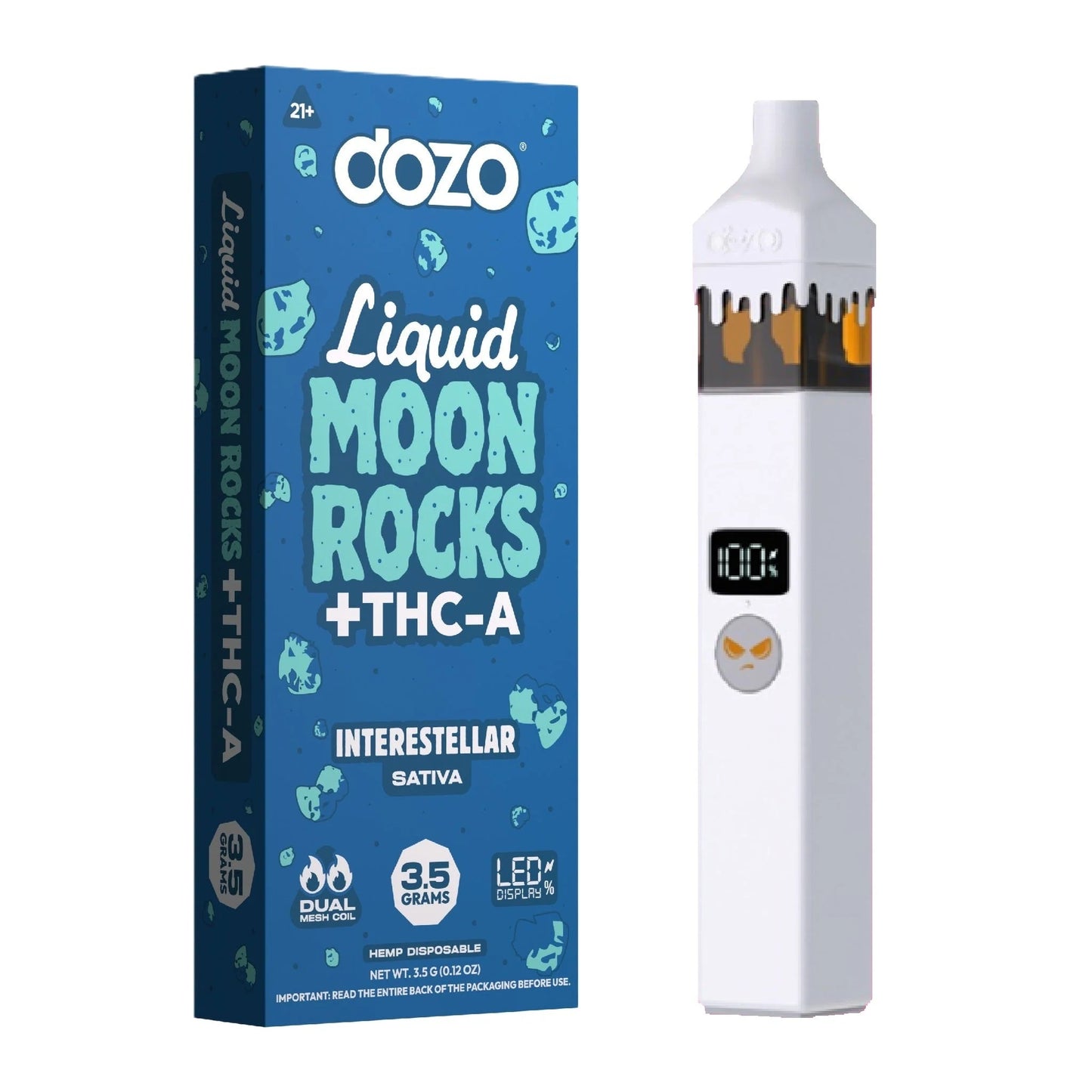 Dozo THC-A Liquid Moonrocks Device - 3500mg Interestellar (S) / 1 Pack