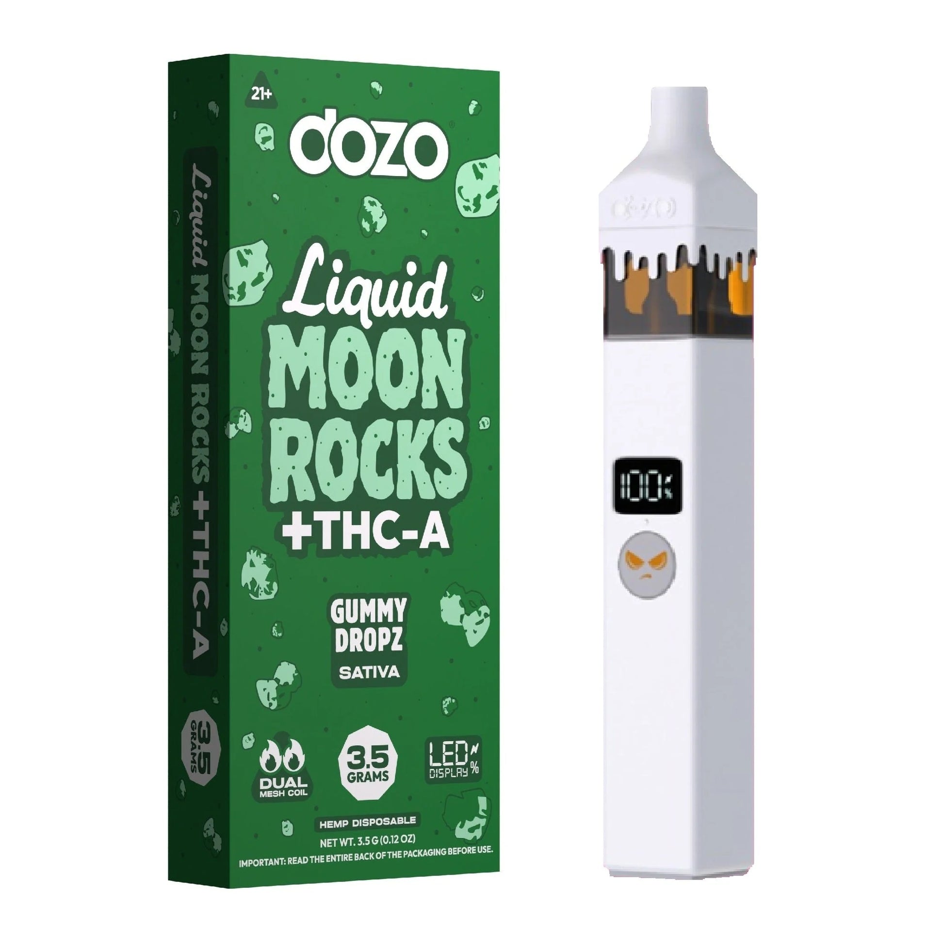 Dozo THC-A Liquid Moonrocks Device - 3500mg Gummy Dropz (S) / 1 Pack