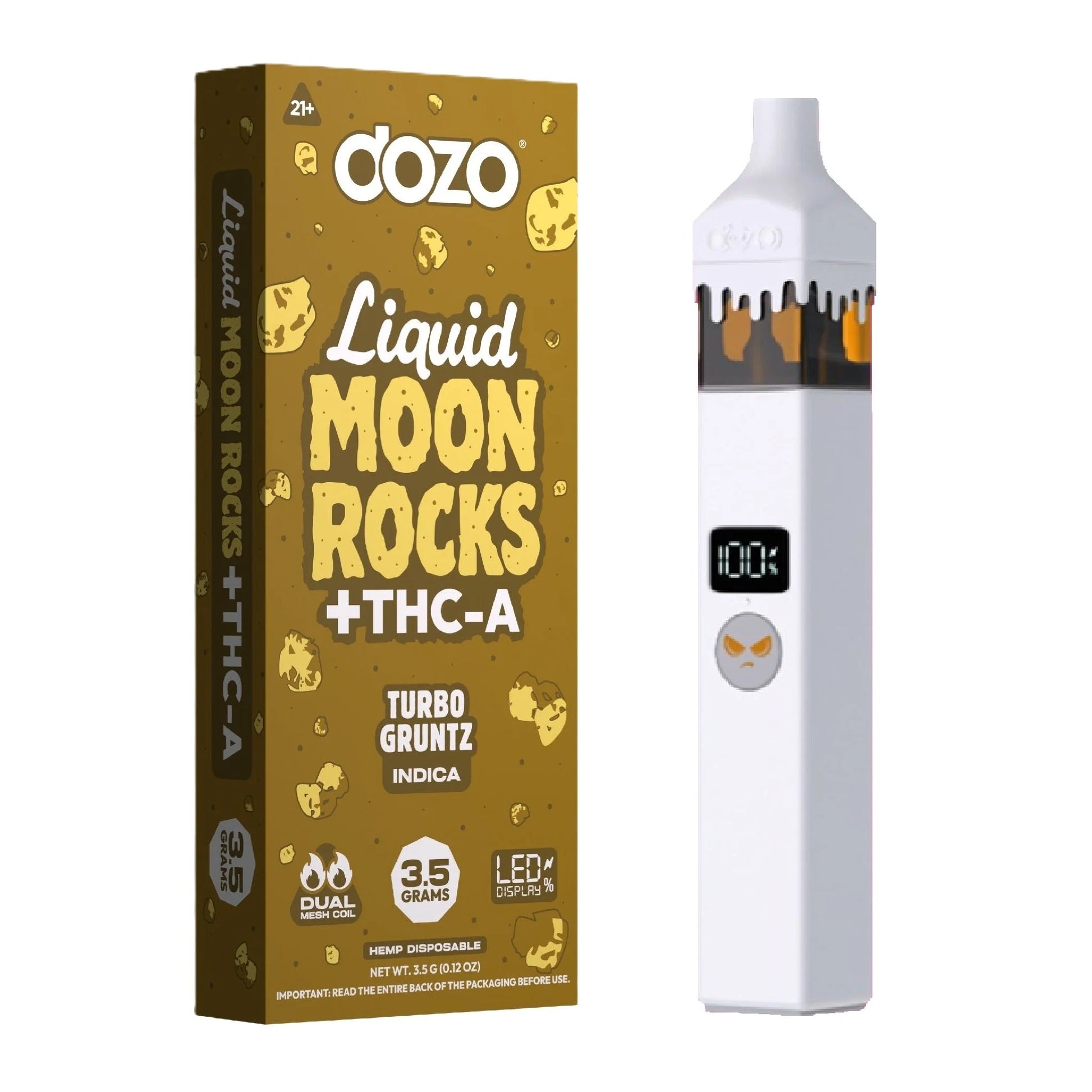 Dozo THC-A Liquid Moonrocks Device - 3500mg Turbo Gruntz (I) / 1 Pack
