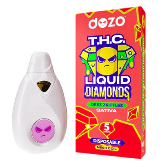Dozo THC Liquid Diamonds Vaporizer - 5000mg Deez Skittlez (S)