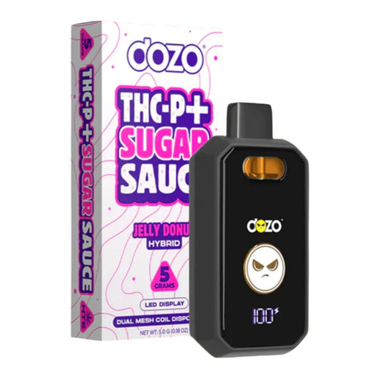 Dozo THC-P + Sugar Sauce Vaporizer - 5000mg Jelly Donut (H)