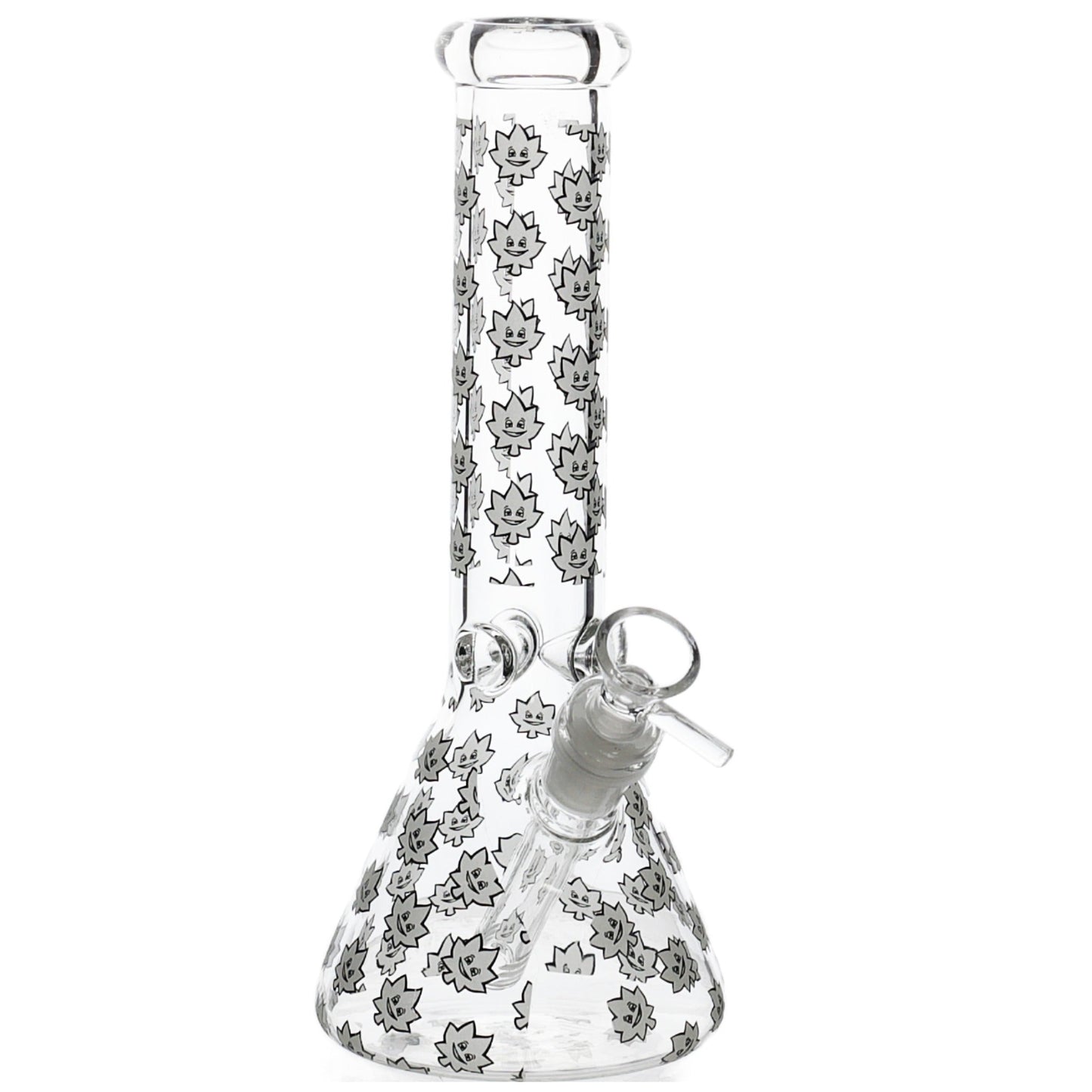 E420 Glow in the Dark Spike Leaf Bong - 10in