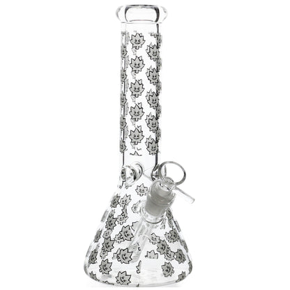 E420 Glow in the Dark Spike Leaf Bong - 10in