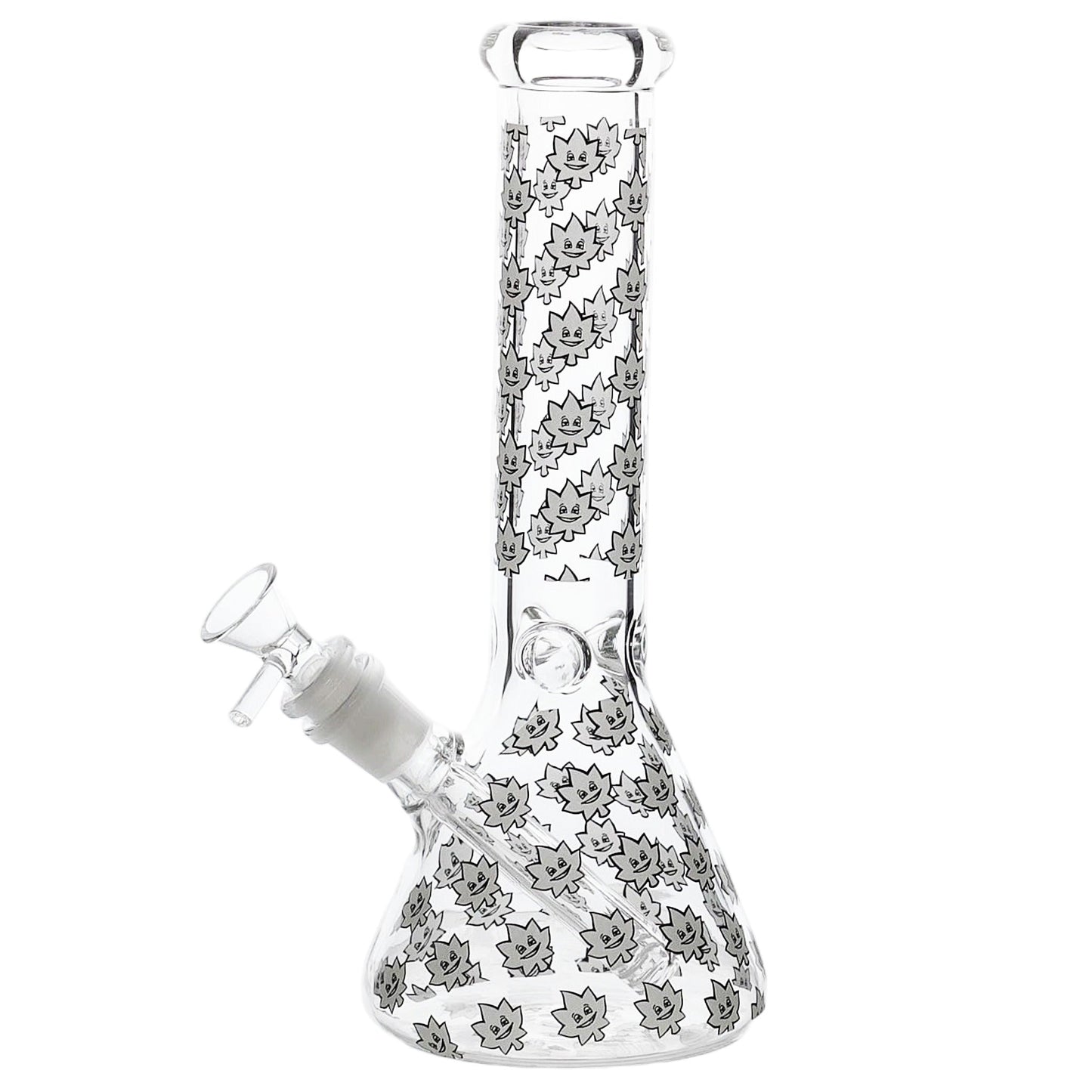 E420 Glow in the Dark Spike Leaf Bong - 10in