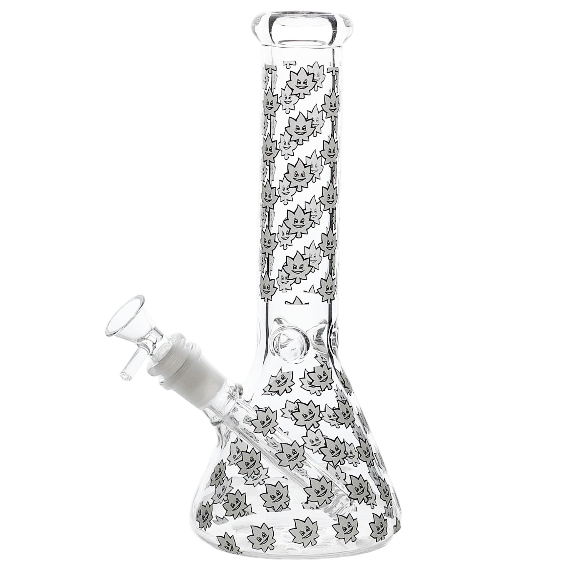 E420 Glow in the Dark Spike Leaf Bong - 10in