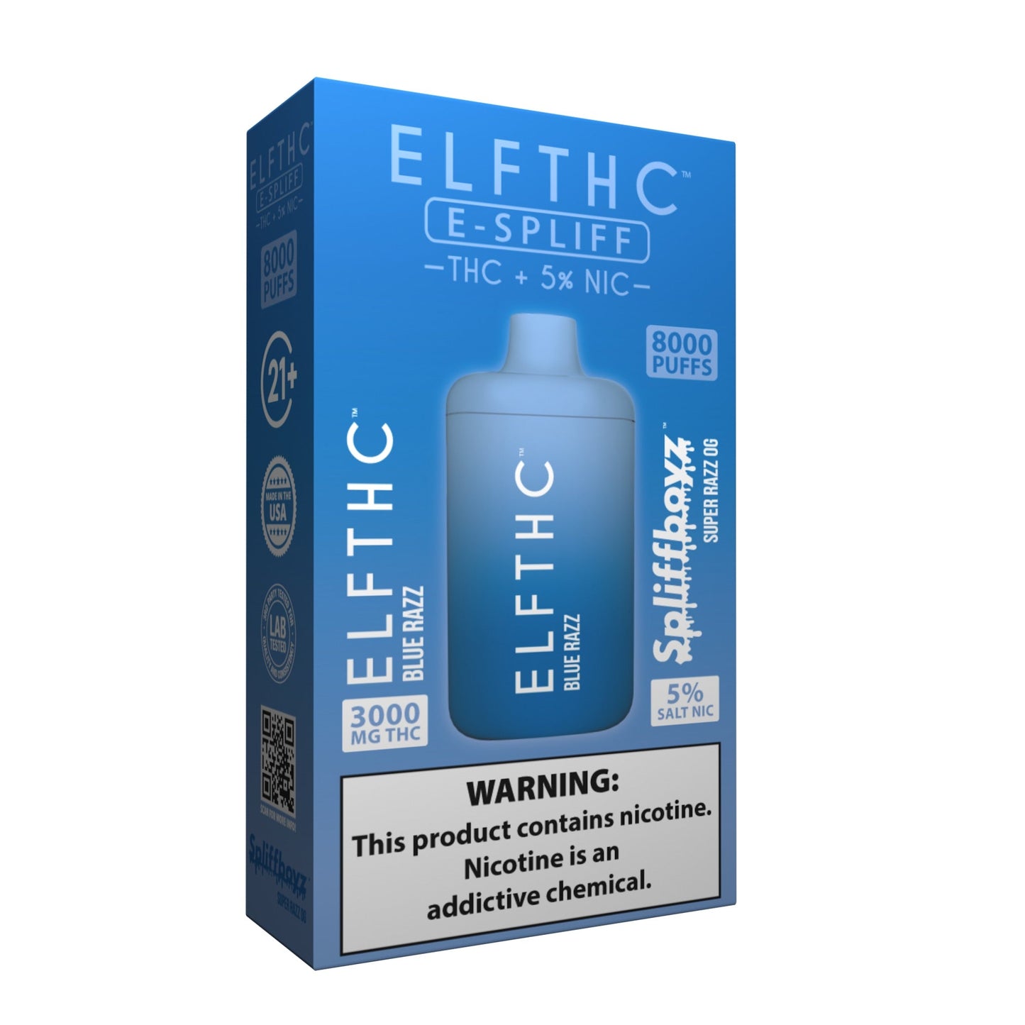 ELFTHC x Spliffboyz THC + Nic Vape - 5% Blue Razz