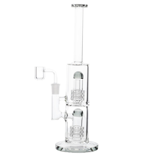 Enter The Matrix Percolator Bong - 13in Smoke Black