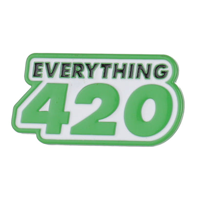 Everything 420 Pin White/Green Logo