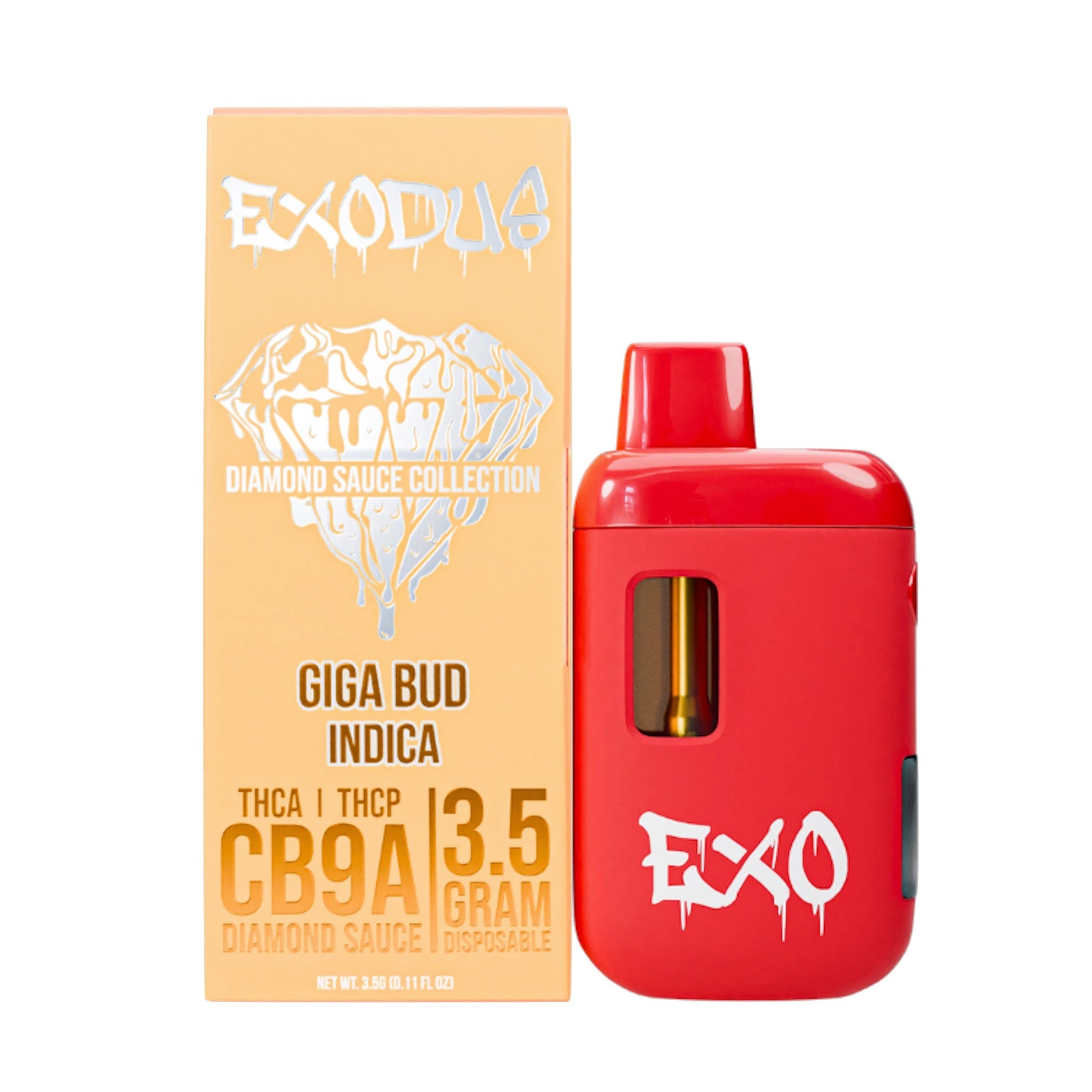 Exodus Diamond Sauce THC-A + CB9A Vaporizer - 3500mg Giga Bud