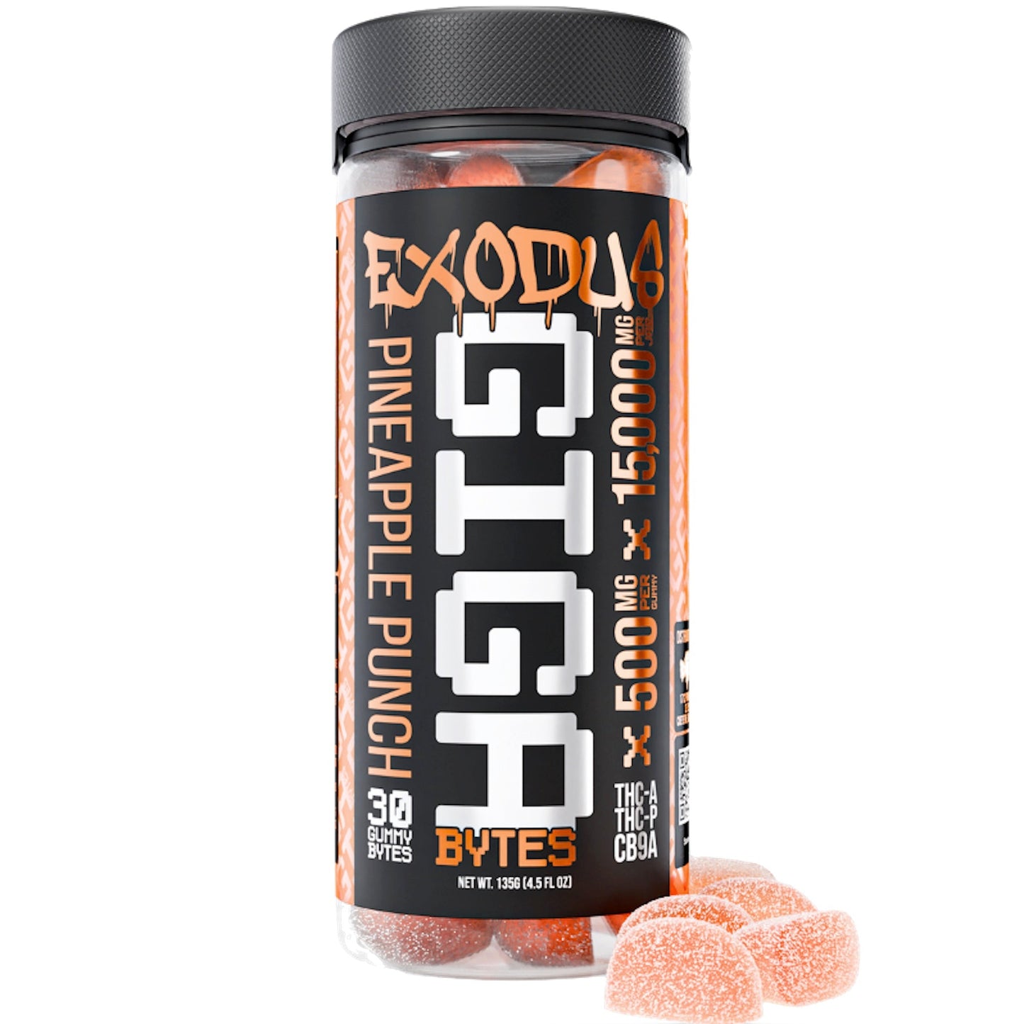 Exodus Gigabyte Pineapple Punch THC-A Gummies - 15,000mg