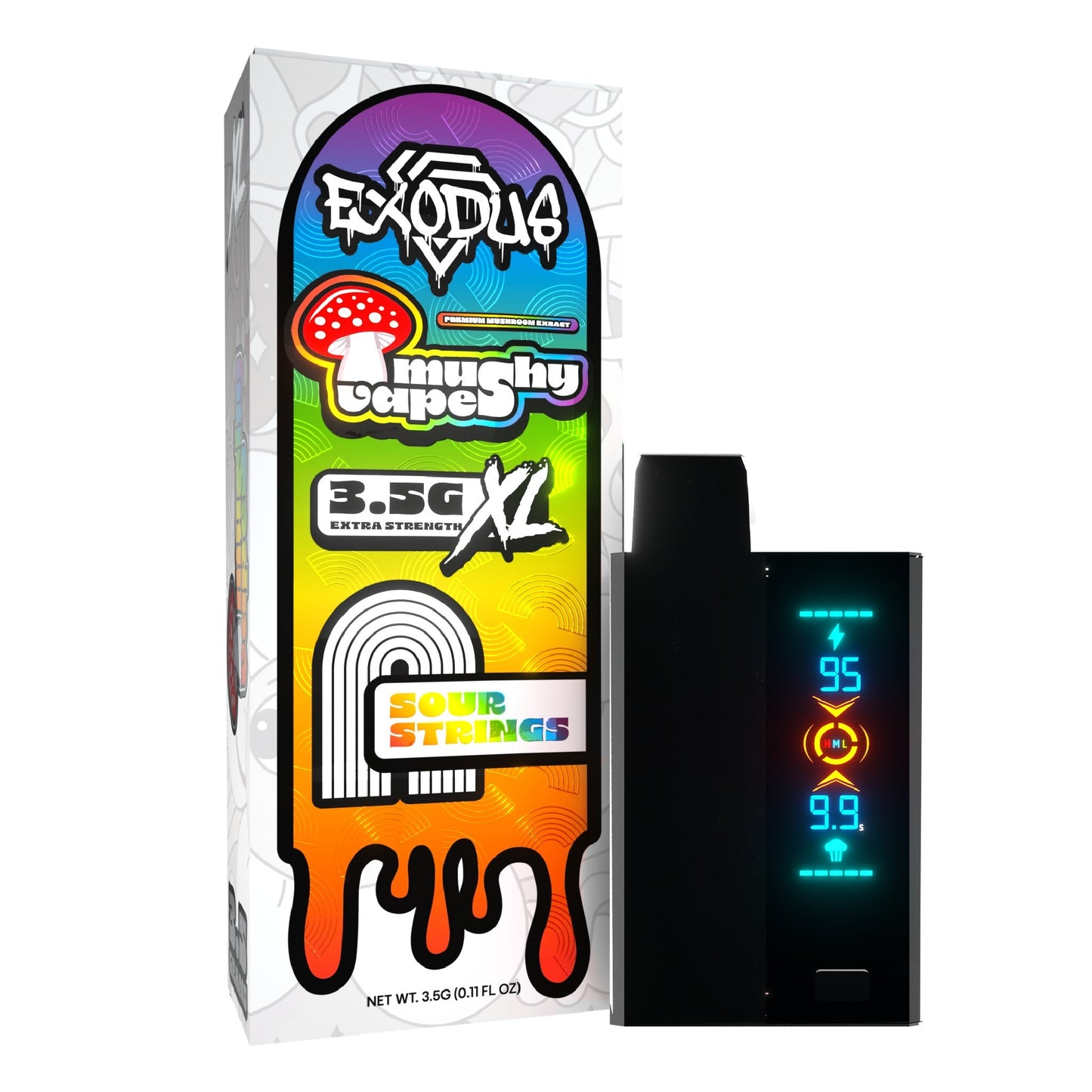 Exodus Mushy Premium Mushroom XL Device - 3500mg Sour Strings