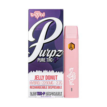 Exodus Purpz Pure THC-P Vaporizer - 2200mg Jelly Donut (H) / 1 Pack