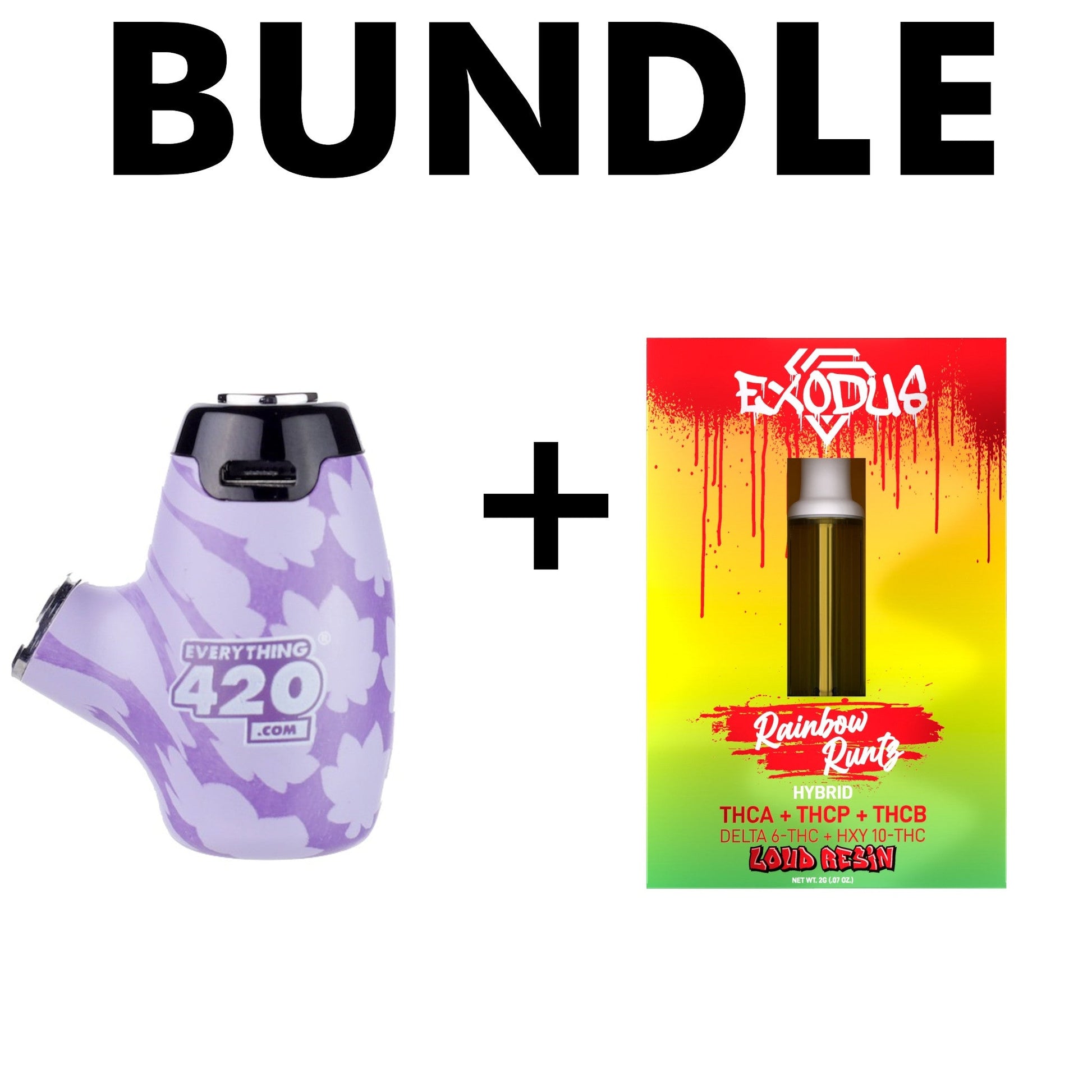 Exodus Rainbow Runtz THC-A Cartridge - 2000mg Cartidge + E420 Battery (35% off)