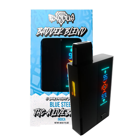 Exodus THC-A Live Resin Badder Blend Vaporizer - 5000mg Blue Steel (I)