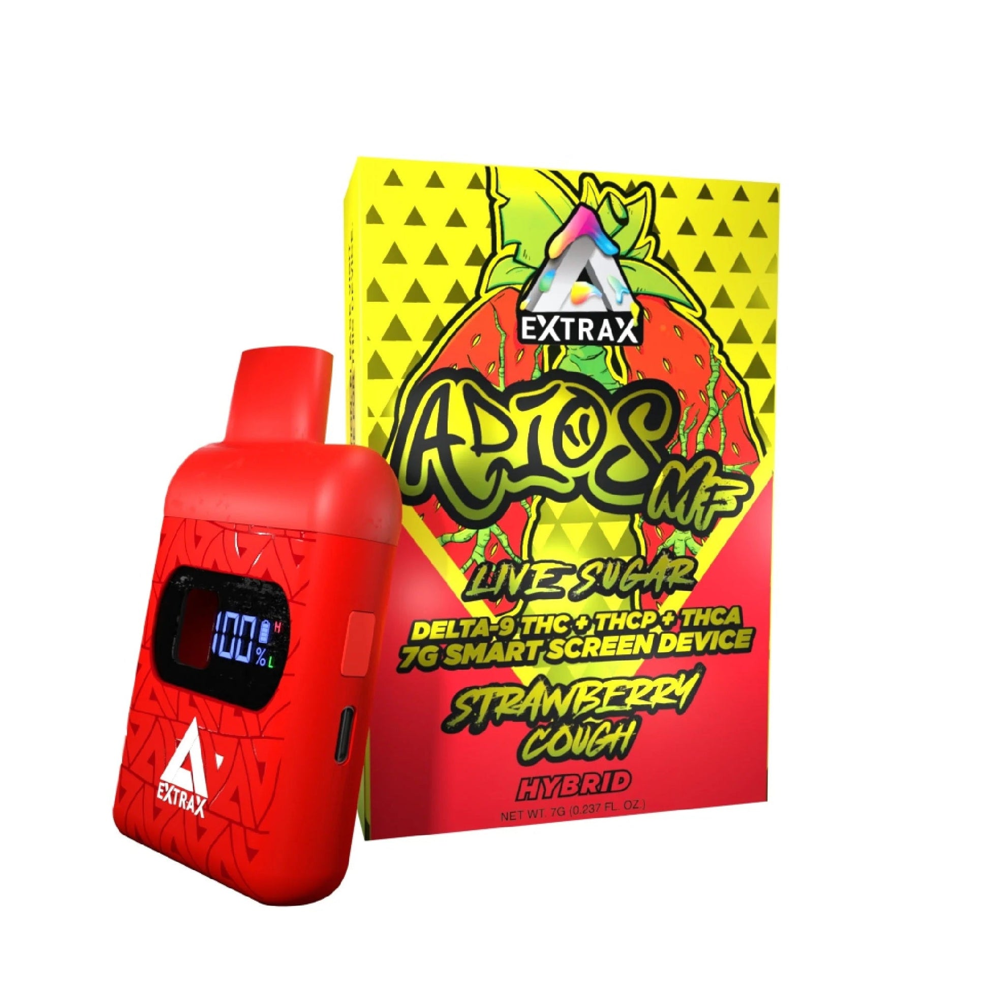 Extrax Adios MF THC-A Live Sugar Unit - 7000mg Strawberry Cough (H) / 1 Pack