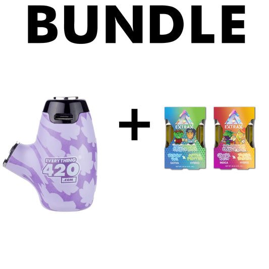 Extrax Adios THC-A Cartridge - 2 Pack Tangie Banana + Grape Kush (H/I) / Cartidge + E420 Battery (35% off)