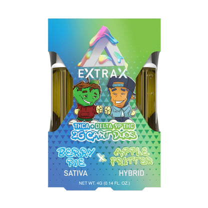 Extrax Adios THC-A Cartridge - 2 Pack Apple Fritter + Berry Pie (H/S) / Single Cart