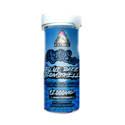 Extrax Adios THC-A Gummies - 12000mg Blue Razz Bombshell