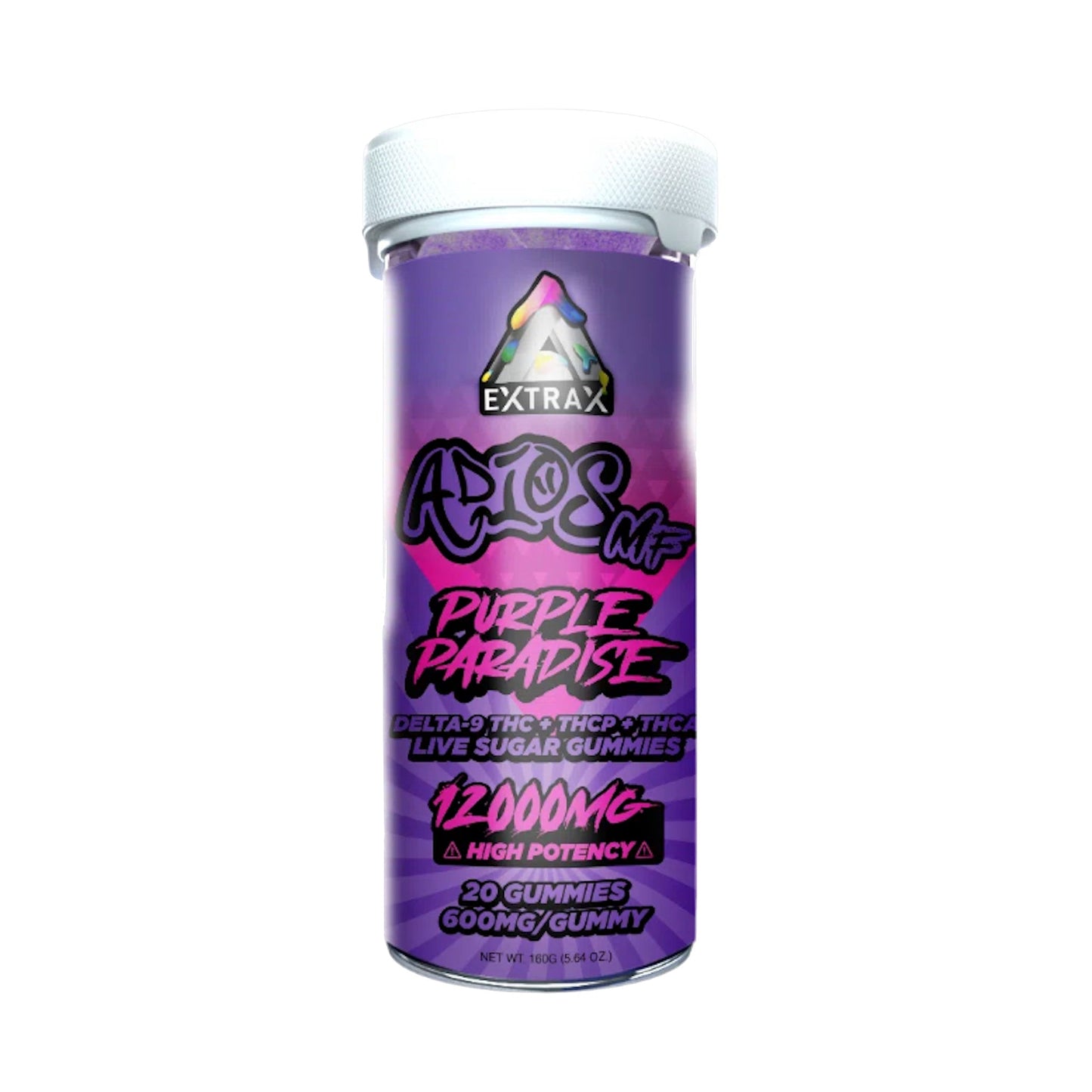 Extrax Adios THC-A Gummies - 12000mg Purple Paradise