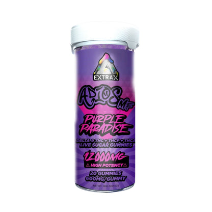 Extrax Adios THC-A Gummies - 12000mg Purple Paradise