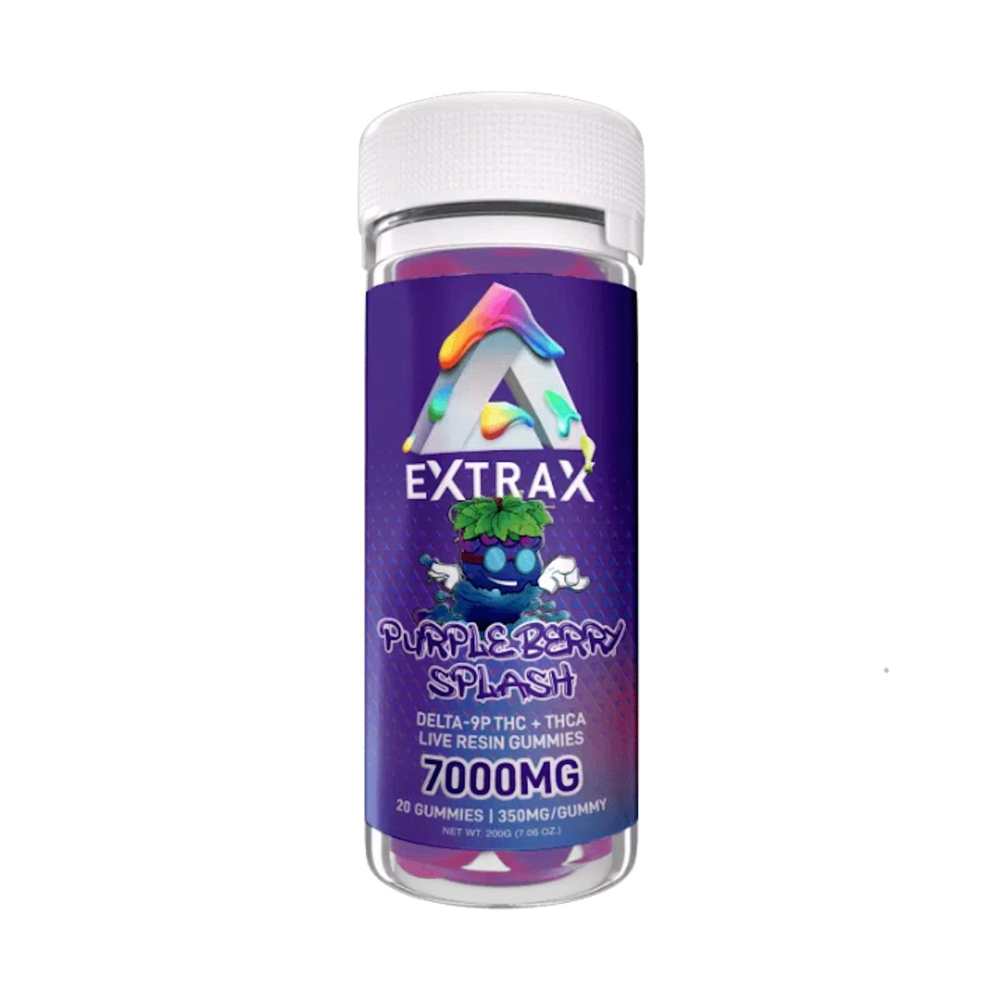 Extrax Adios THC-A Gummies - 7000mg Purple Berry Splash