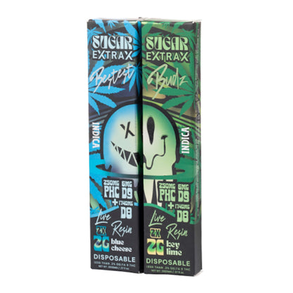 Extrax Bestest Buds Delta 8+9 Vaporizer - 2 Pack Key Lime/Blue Cheese