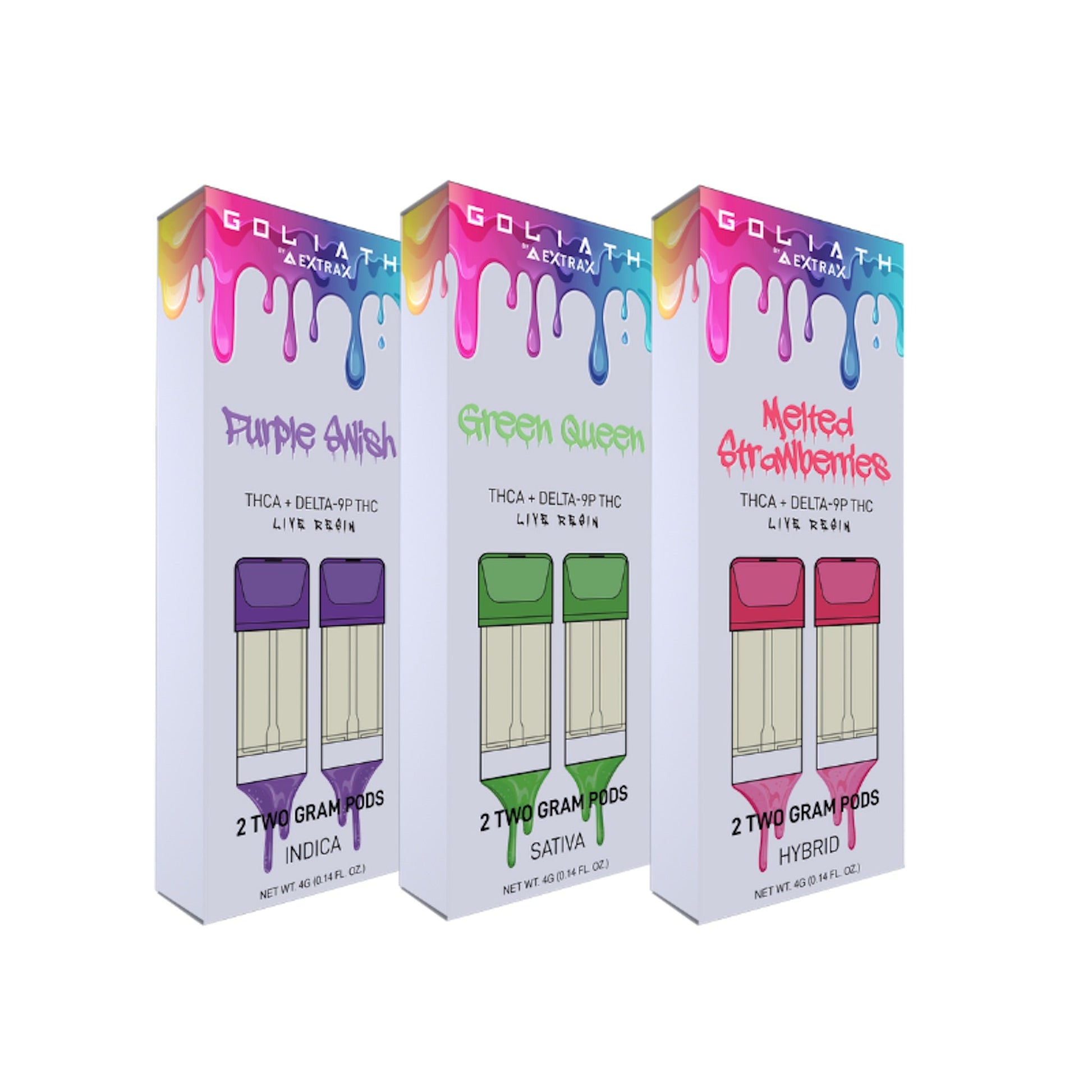Extrax Goliath THC-A + Delta 9 Pods - 2 Pack - Everything 420 Extrax Goliath THC-A + Delta 9 Pods - 2 Pack - Everything 420