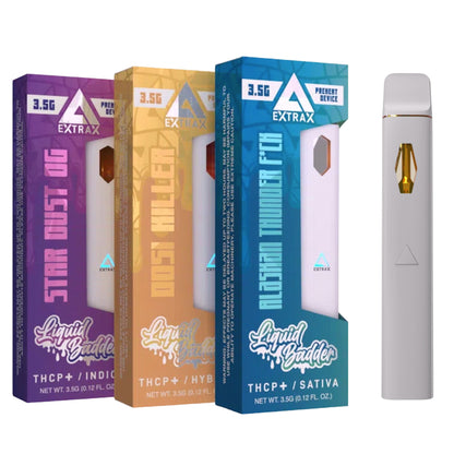 Extrax Liquid Badder Delta 8 + THC-P Vaporizer - 3500mg 3 Pack (Random) - 20% Off