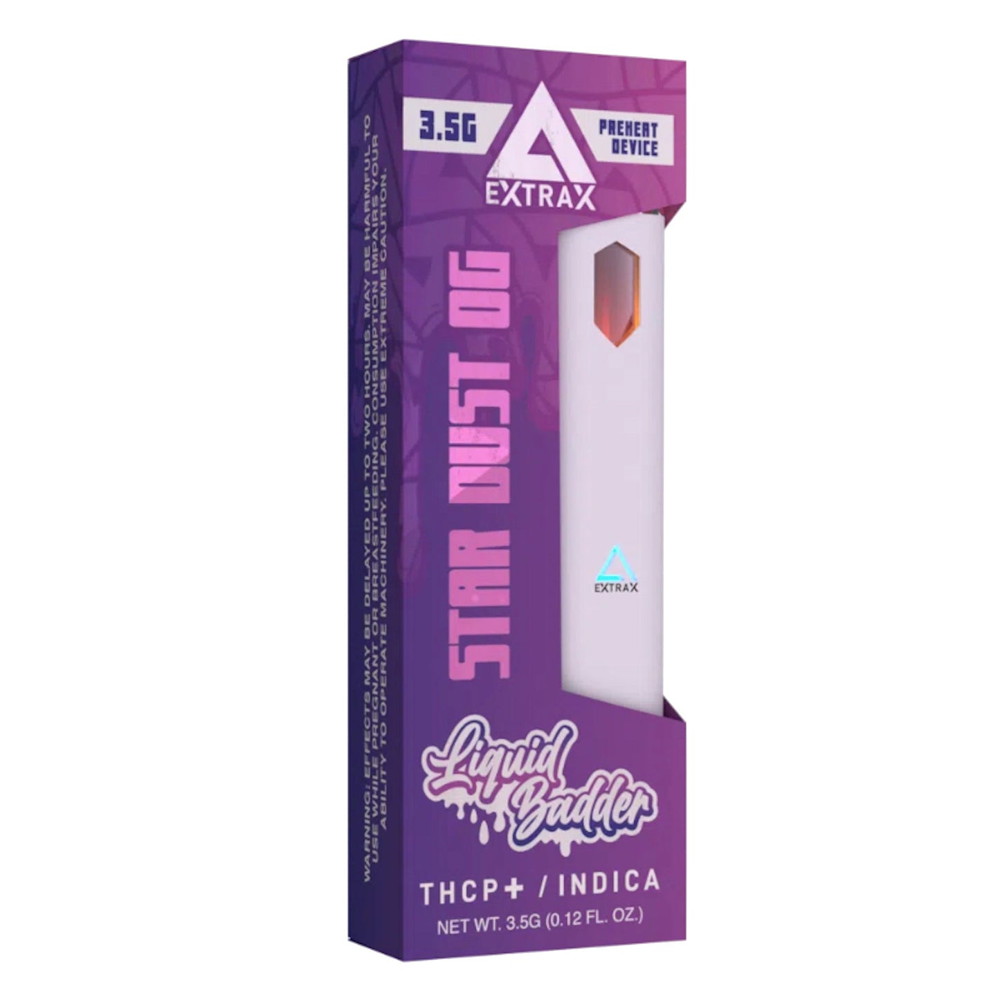 Extrax Liquid Badder Delta 8 + THC-P Vaporizer - 3500mg Star Dust