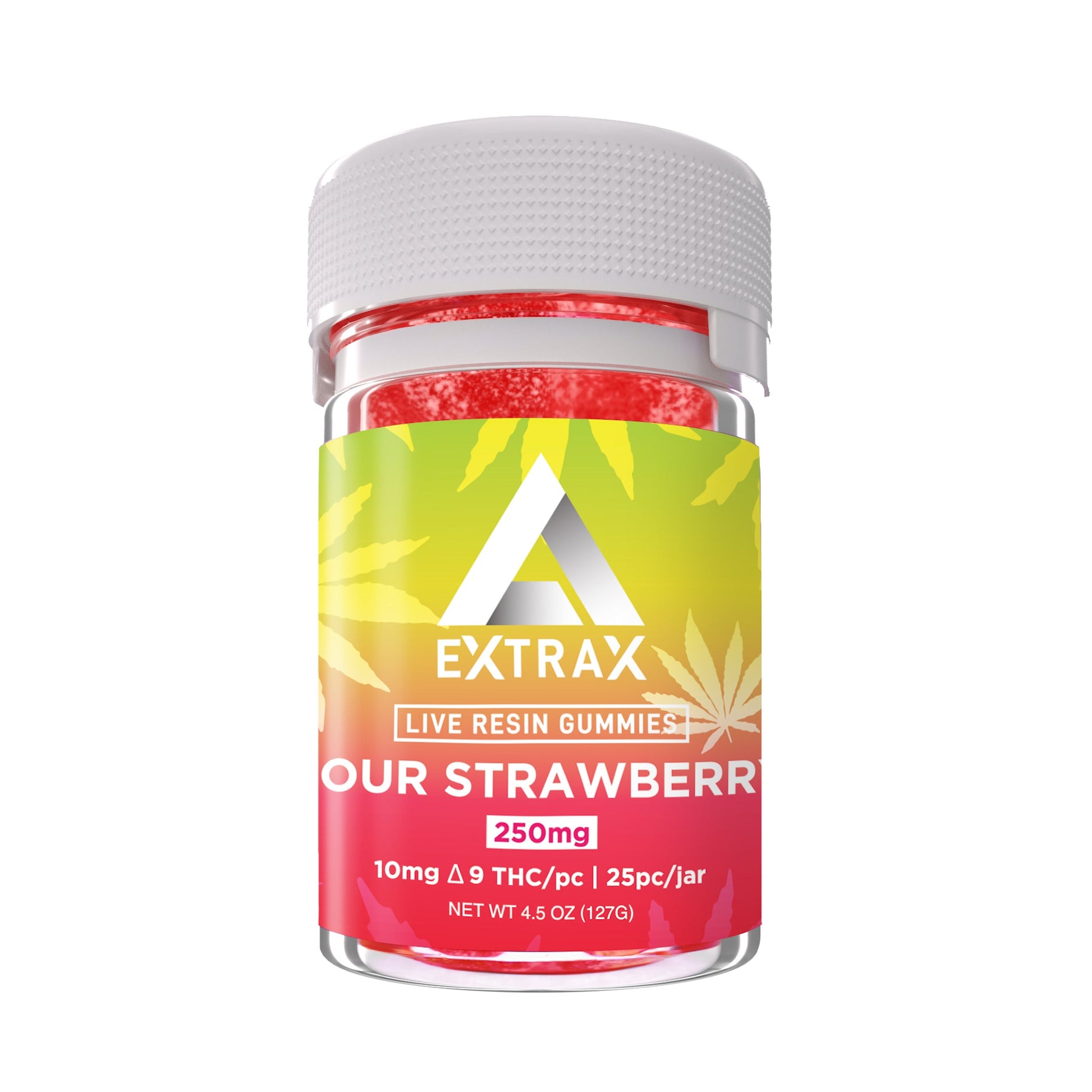 Extrax Resin Delta 9 Gummies - 250mg Sour Strawberry