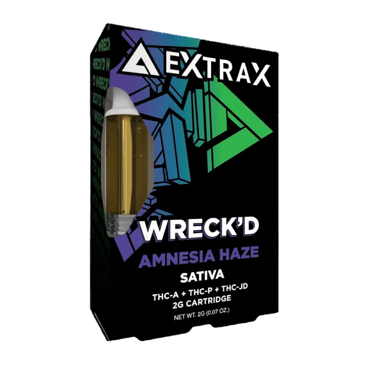 Extrax Wreckd THC-A + THC-P Cartridge - 2000mg Amnesia Haze (S) / Single Cart