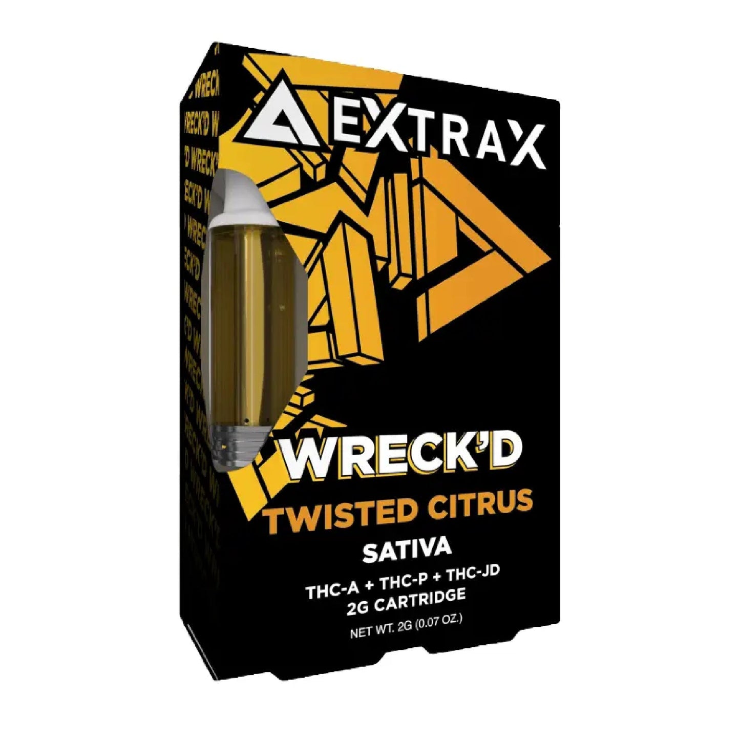 Extrax Wreckd THC-A + THC-P Cartridge - 2000mg Twisted Citrus (S) / Single Cart