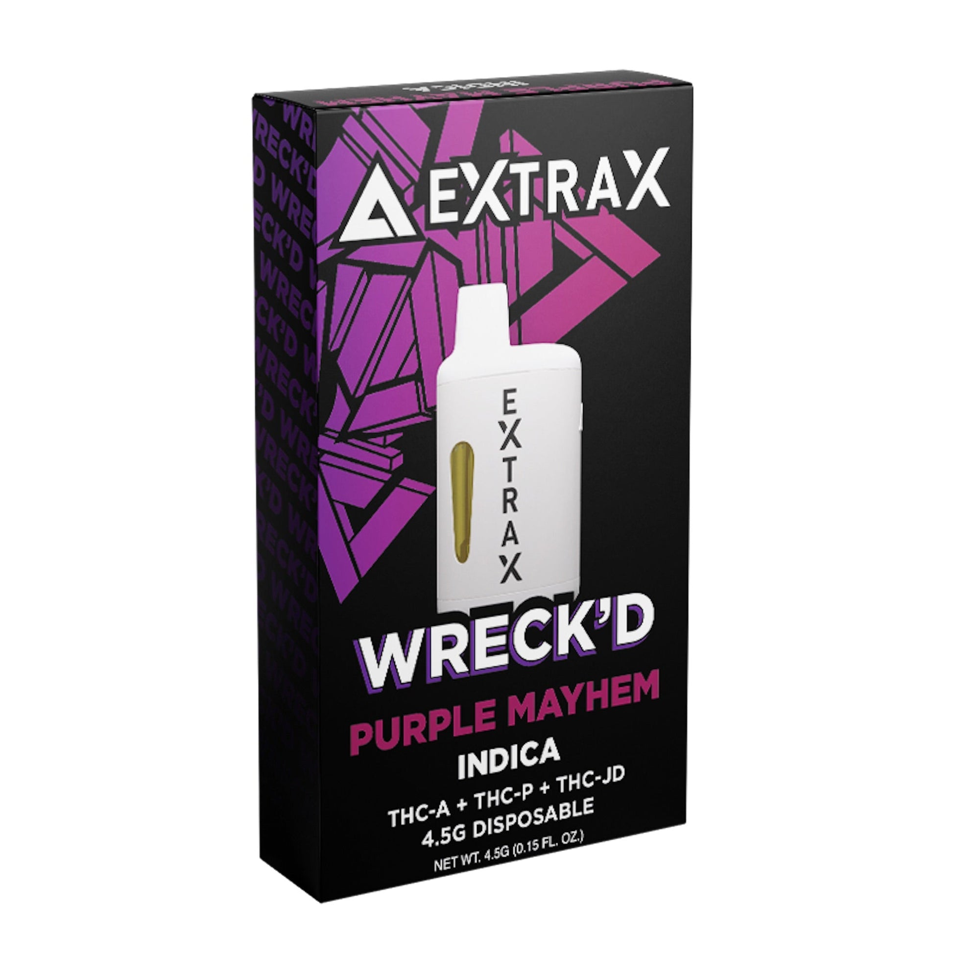 Extrax Wreckd THC-A + THC-P Vaporizer - 4500mg Purple Mayhem