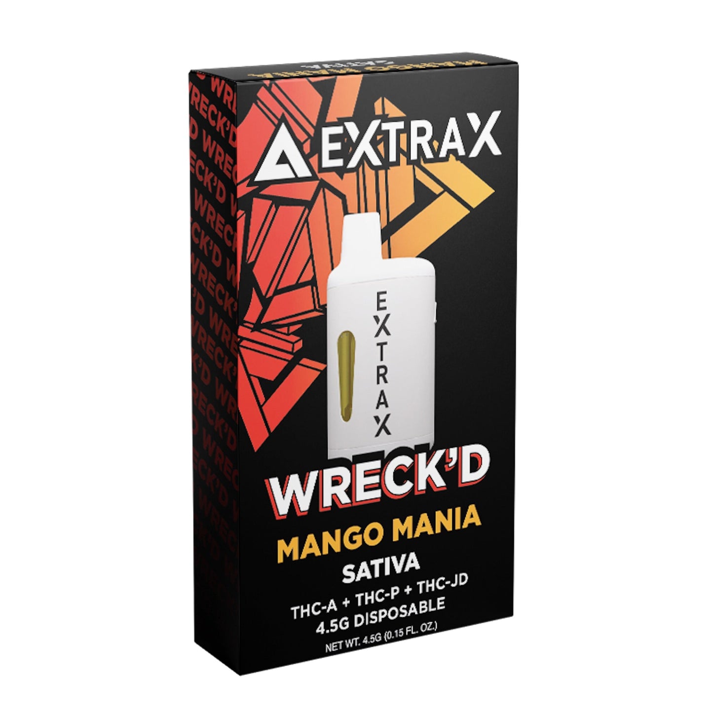 Extrax Wreckd THC-A + THC-P Vaporizer - 4500mg Mango Mania