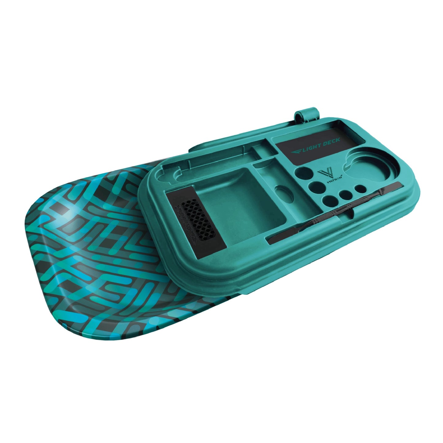 Flight Deck - Slide-On Accessorized Lid w/ Rolling Tray Stacked