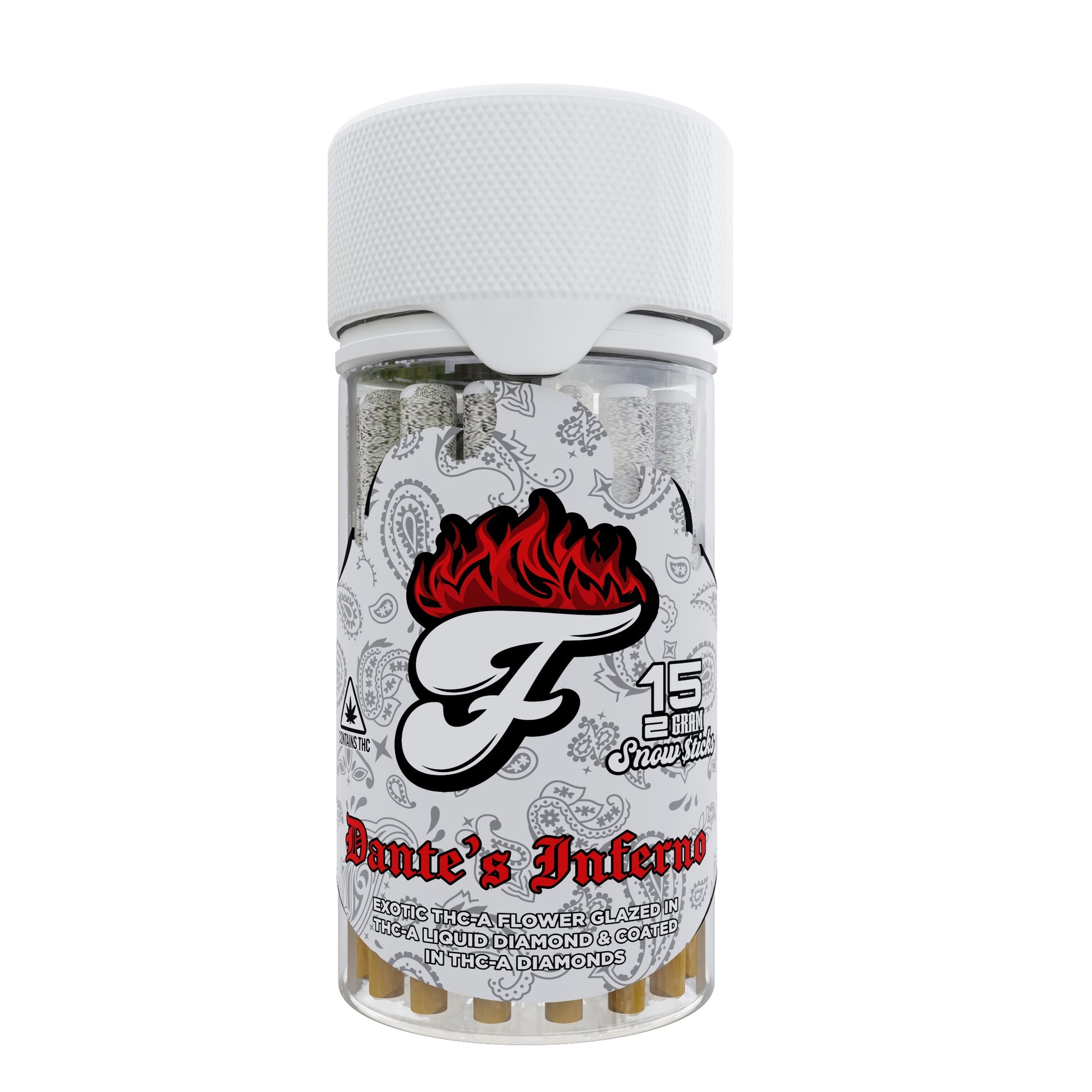 Fuego THC-A Snow Sticks - 15ct Dantes Inferno (I)