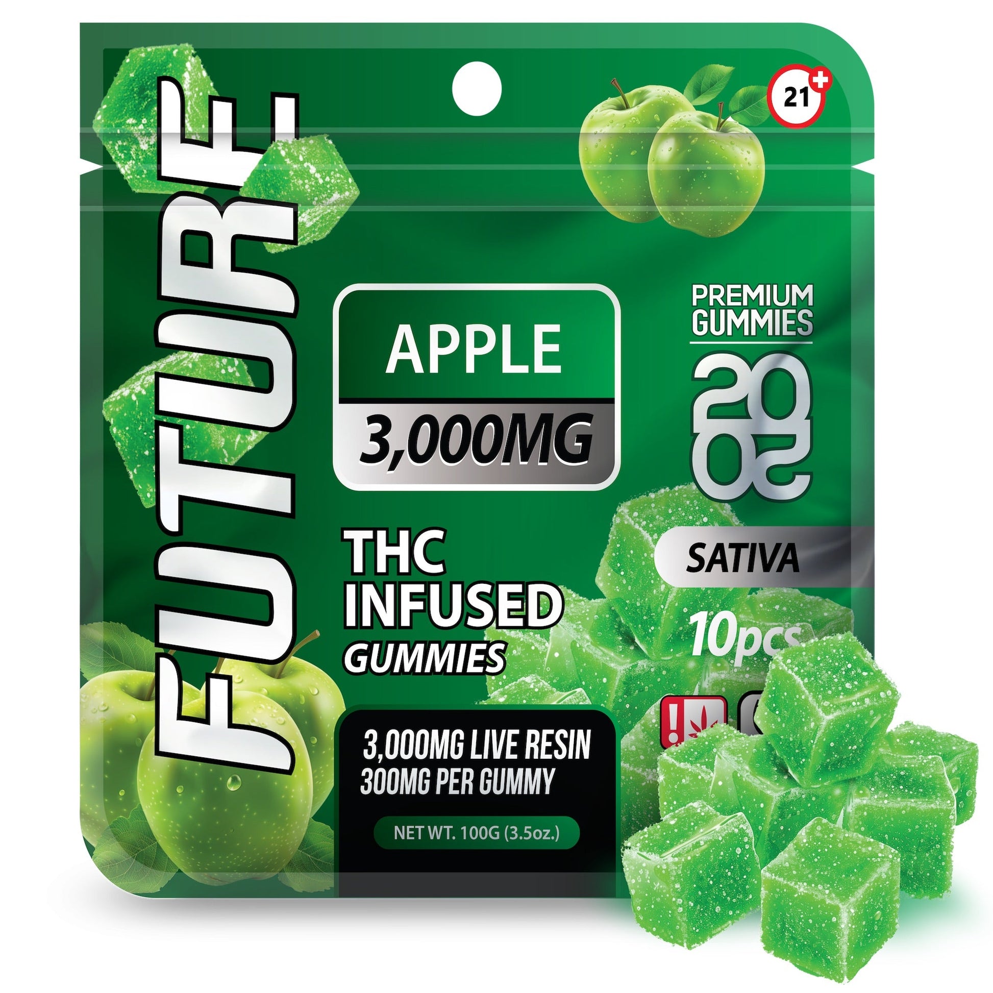 Future THC-A Infused Apple Gummies - 3000mg