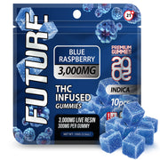 Future THC-A Infused Blue Raspberry Gummies - 3000mg