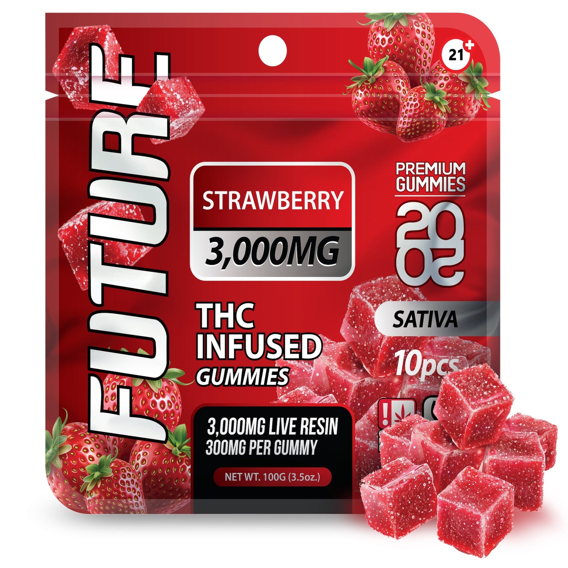 Future THC-A Infused Strawberry Gummies - 3000mg